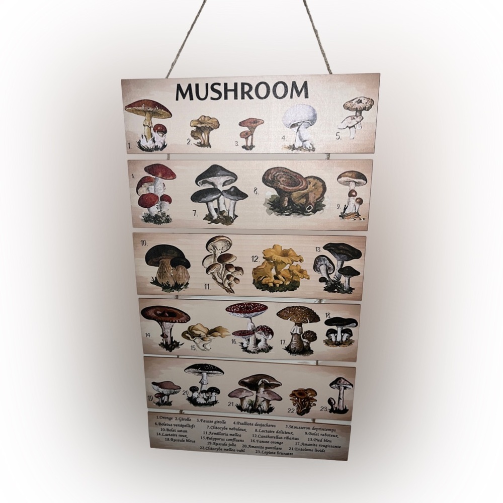 Mushroom Kitchen Wall Decor Sign